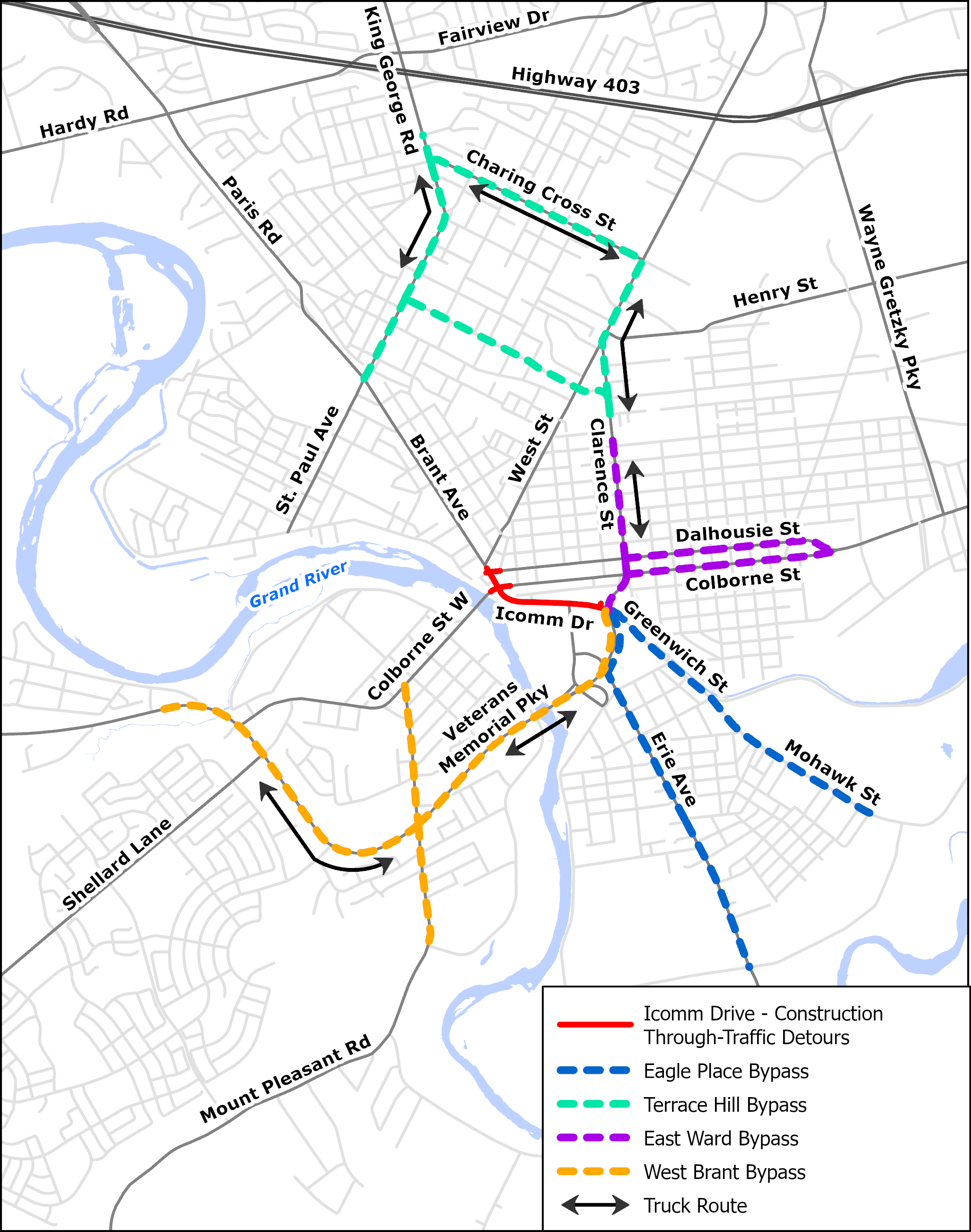 Detour Overview Map Detour Overview Map