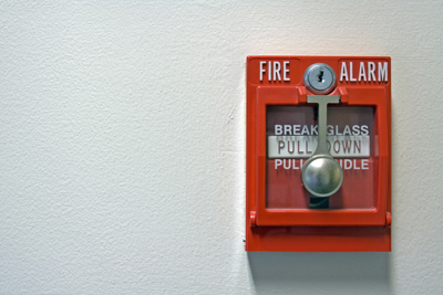 Fire Alarm System A Fire Alarm system on a white painted wall