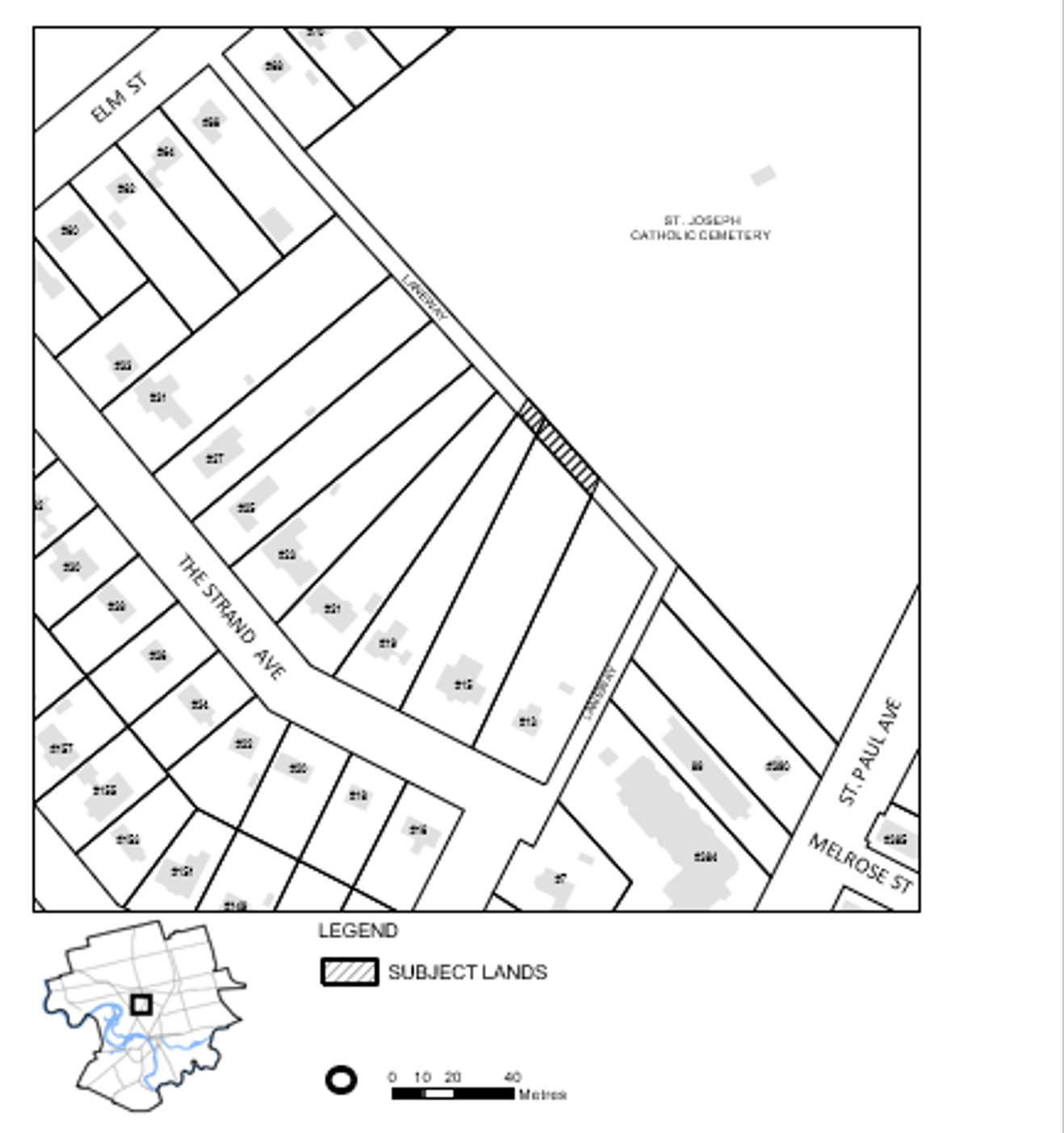 Lane Closing – Behind 19 and 15 The Strand Avenue Map of Lane Closing – Behind 19 and 15 The Strand Avenue