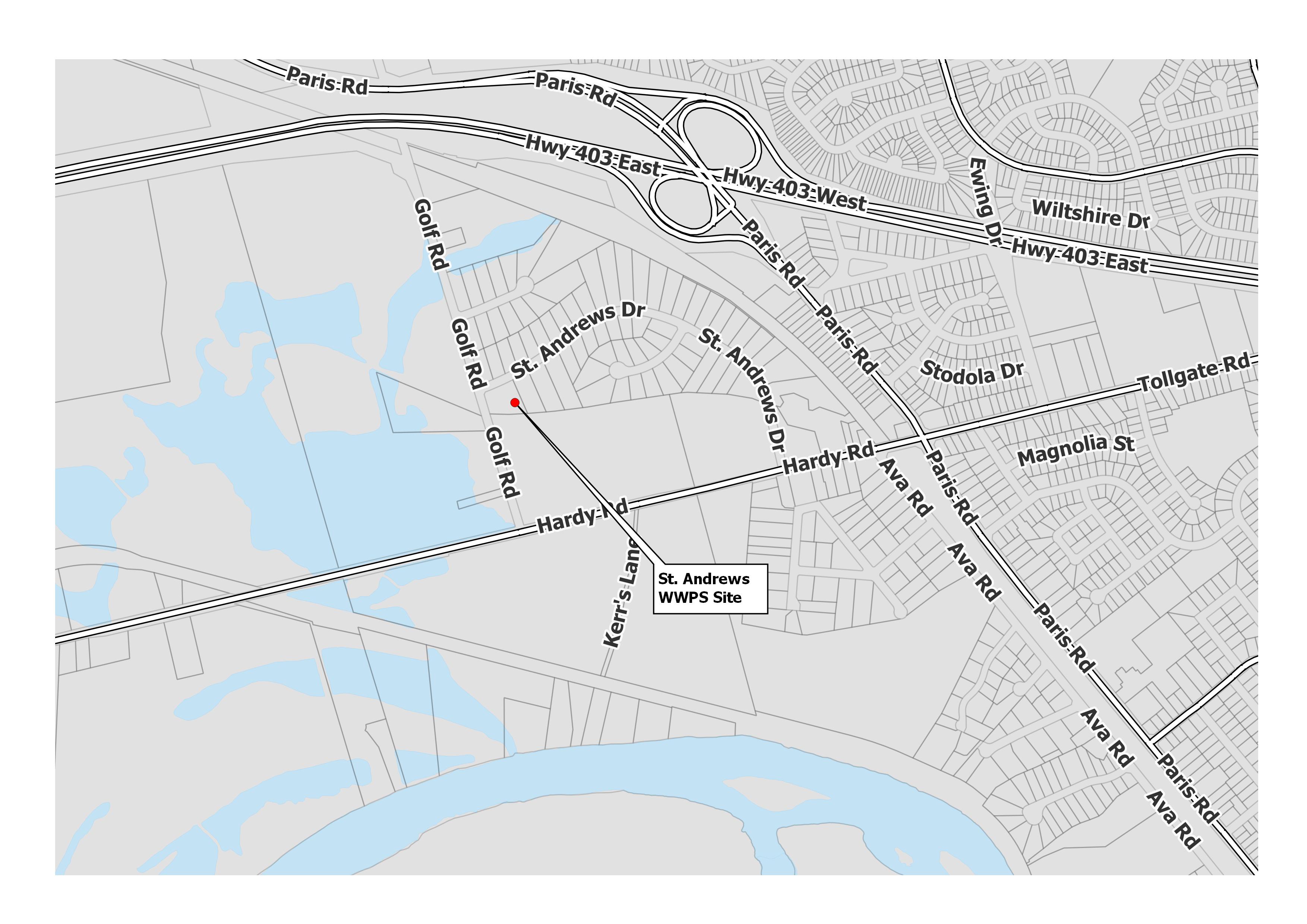 St. Andrews WWPS Project Area Map of the St. Andrews WWPS Project Area