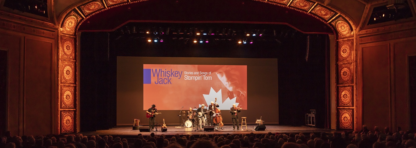 Stompin' Tom band plays on stage at the Sanderson Centre for the Preforming Arts